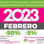 CAAMT tendrá 5% de descuento durante febrero invitan a usuarios a realizar su pago y estar al corriente