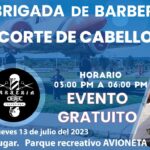 Brigada de barbería llega al parque recreativo de la avioneta